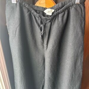 H&M Black Linen Trousers